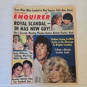 National Enquirer Magazine June 1987 Princess Diana Sylvester Stallone Vintage